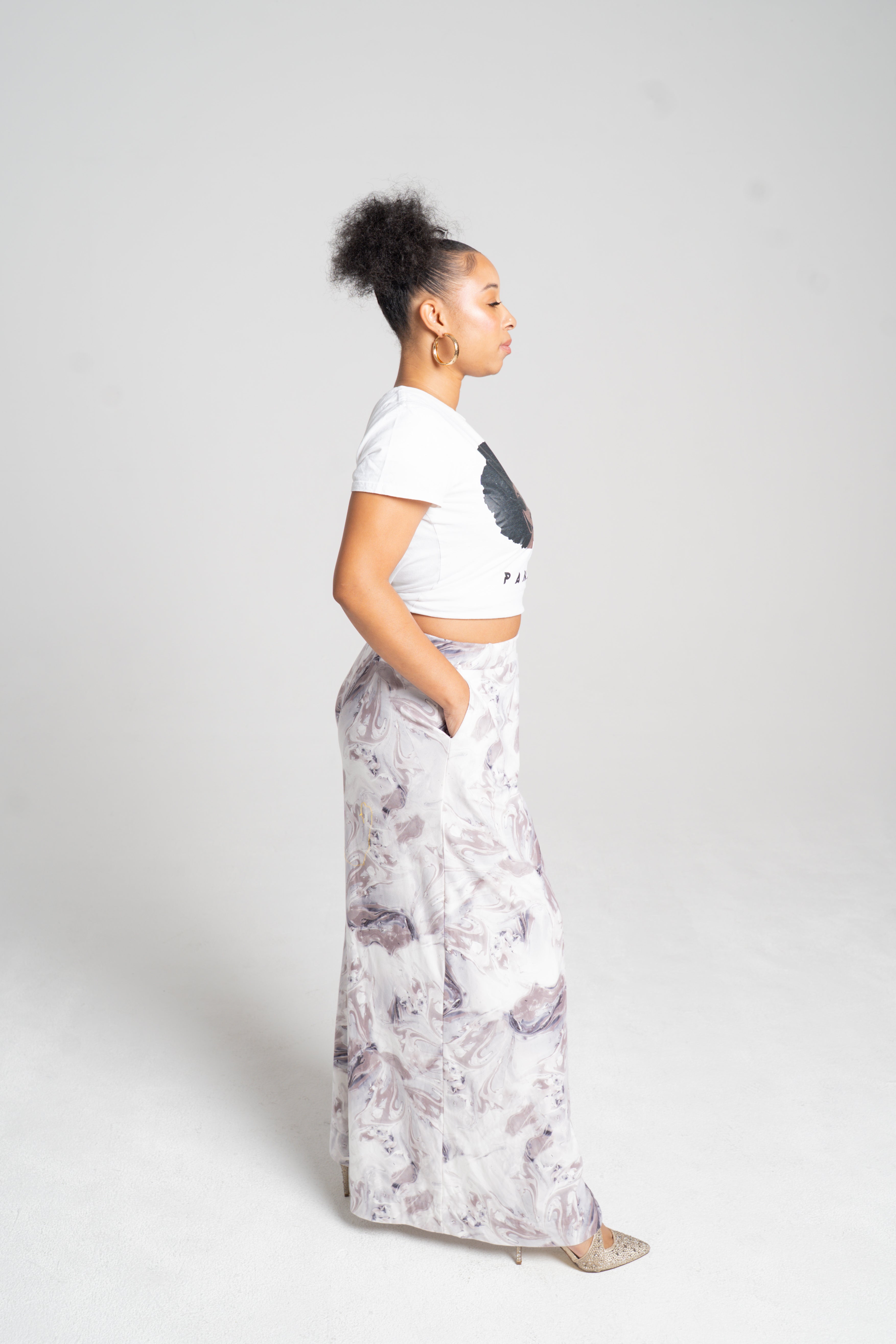 Panashe Marble Wide Leg Pants