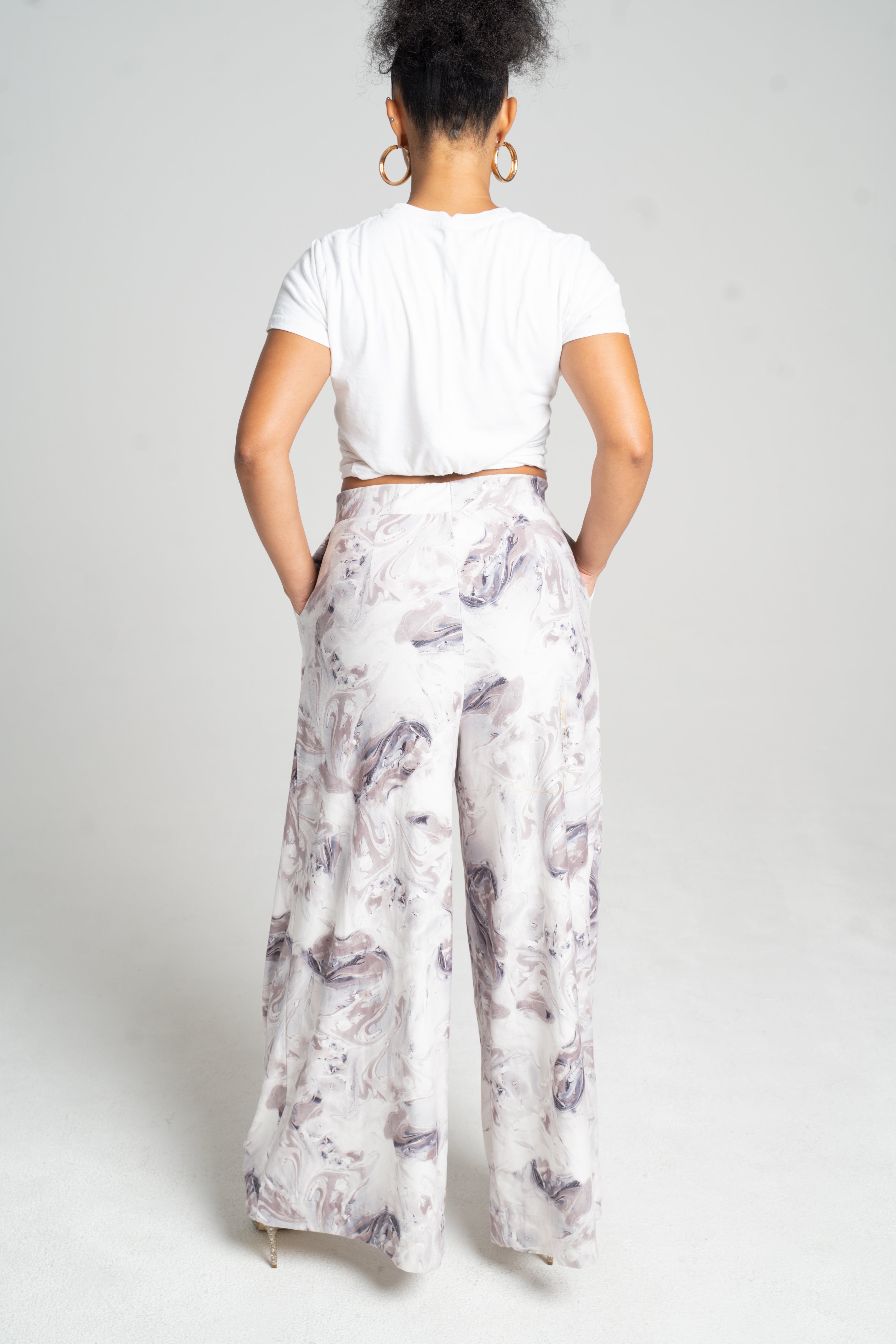 Panashe Marble Wide Leg Pants