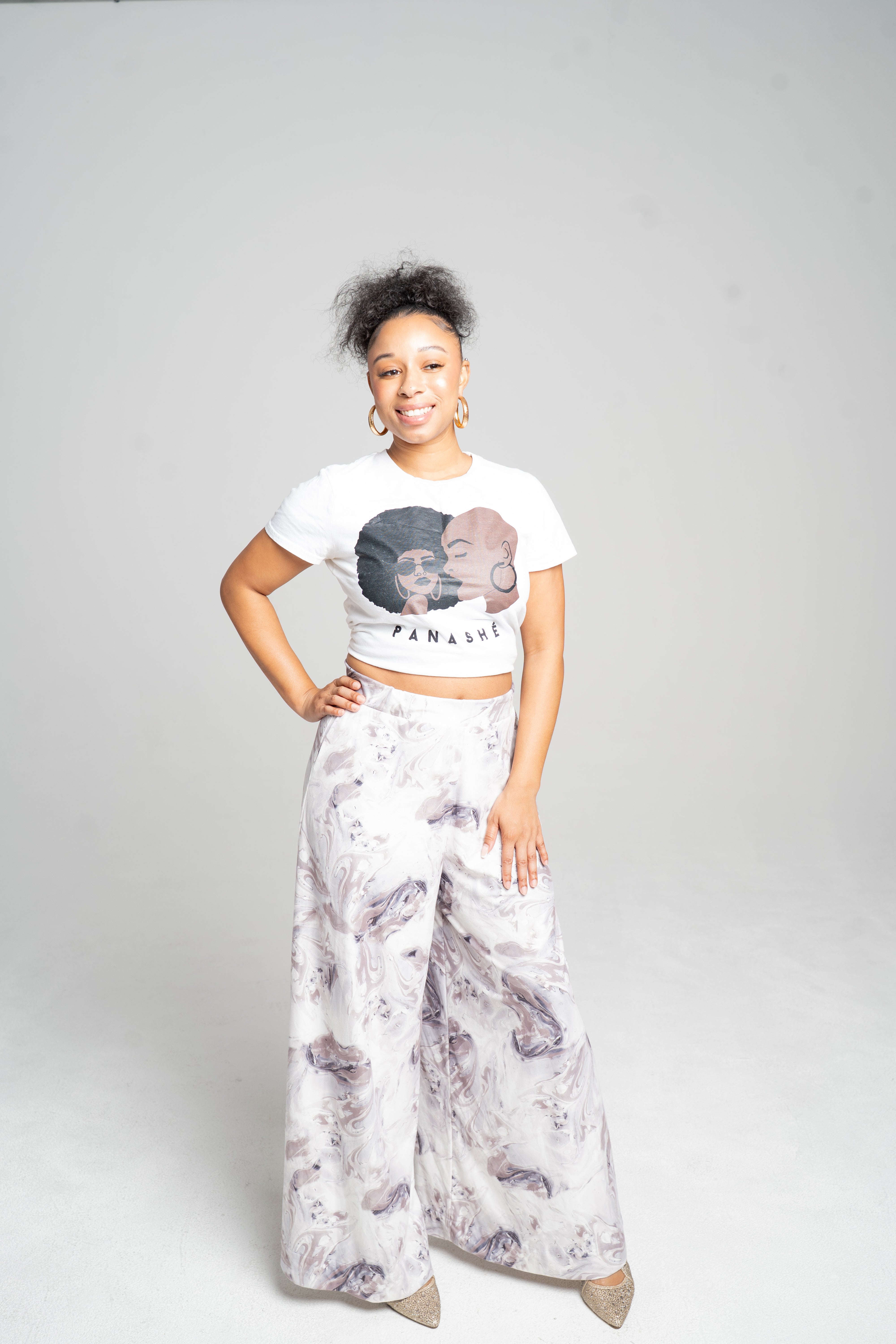 Panashe Marble Wide Leg Pants