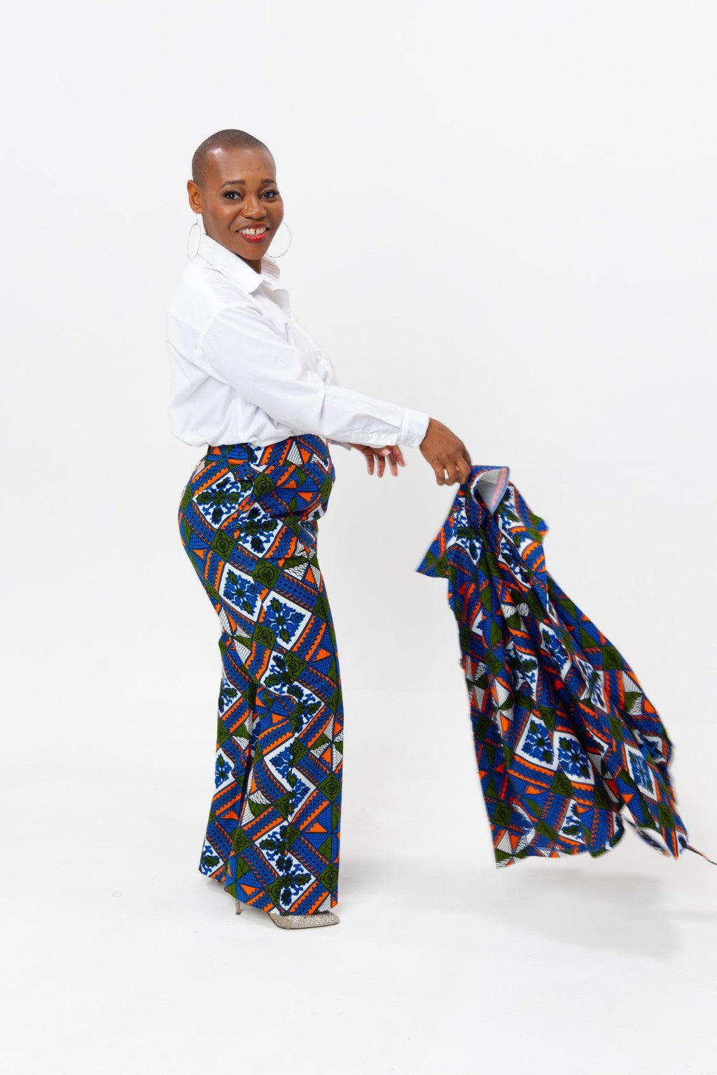 Ruzhowa African Print Bootleg Pants