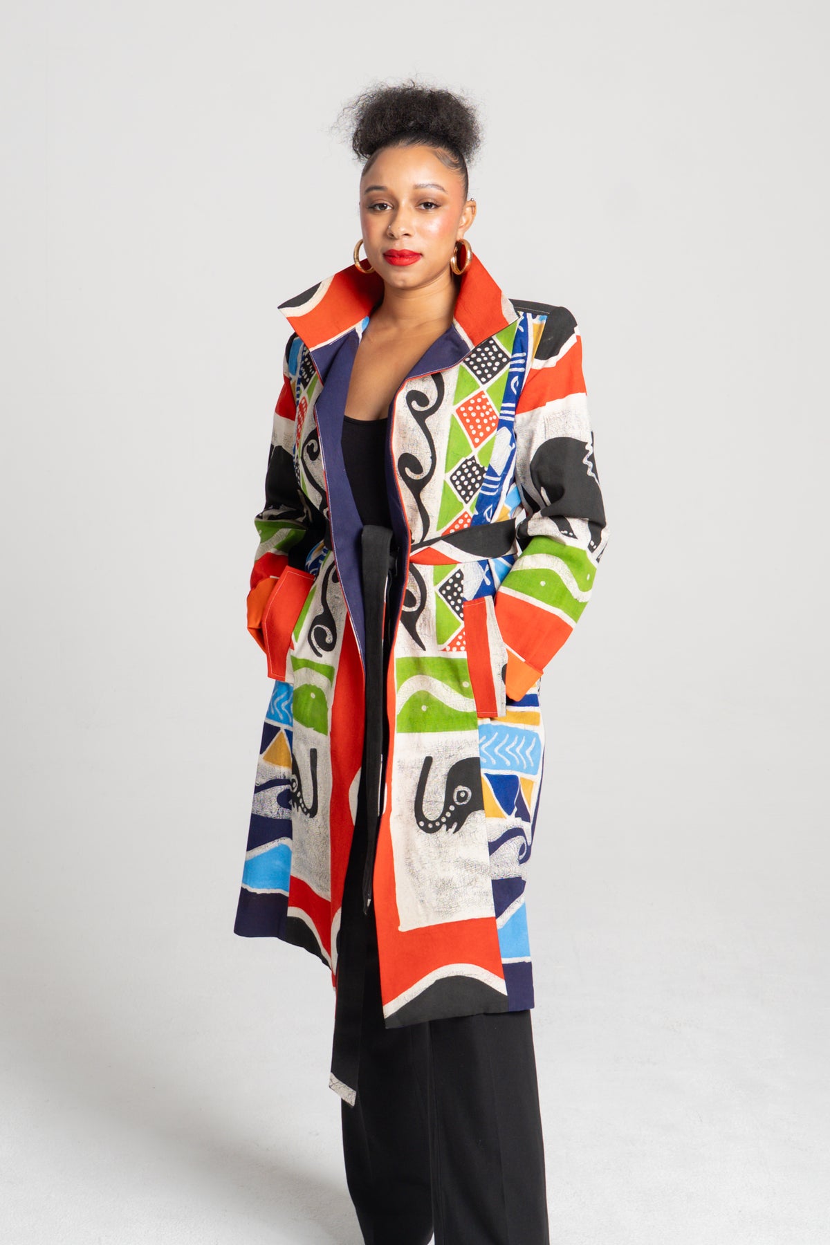 Ruyevo Hand-Painted Batik Jacket | Artisan Zimbabwean Wildlife Artwear | Unique 100% Cotton Outerwear