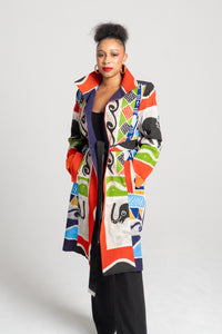 Ruyevo Hand-Painted Batik Jacket | Artisan Zimbabwean Wildlife Artwear | Unique 100% Cotton Outerwear