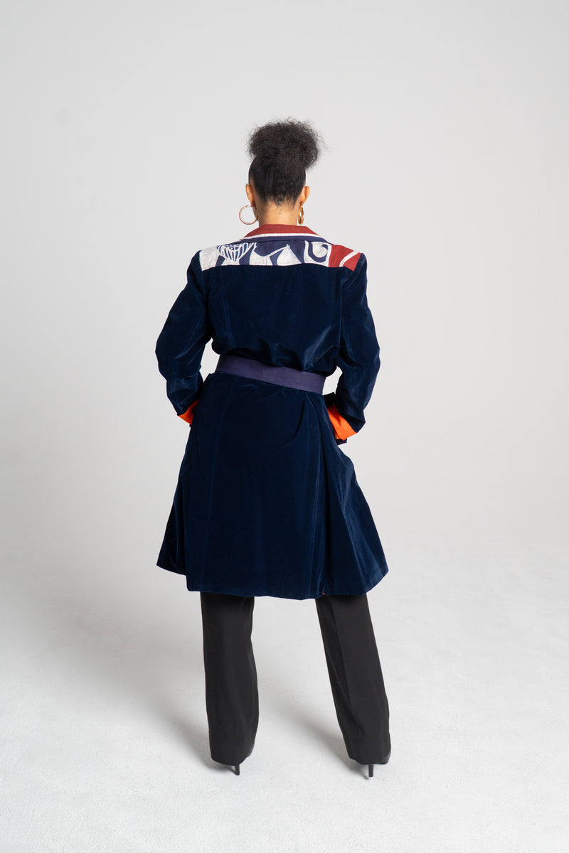 Ruyevo Hand-Painted Batik Jacket | Artisan Zimbabwean Wildlife Artwear | Unique 100% Cotton Outerwear