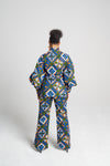 African Print Set in Ruzhowa (Strength/Boundary) | Bishop Sleeve Top & Bootleg Pants | Akanaka Collection
