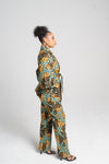African Print Set in Runako (Beauty) | Bishop Sleeve Top & Bootleg Pants | Akanaka Collection
