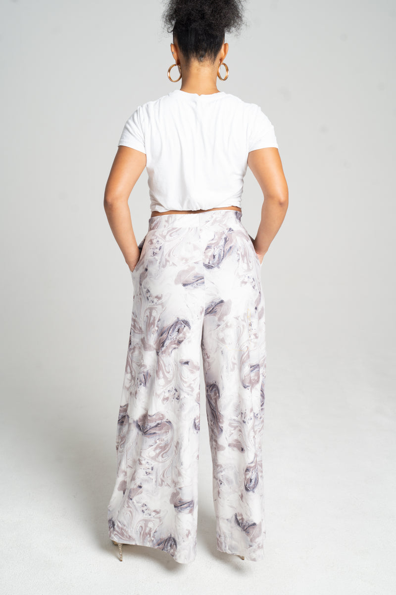 Panashe Marble Wide Leg Pants